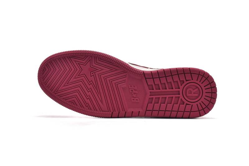 Bape Sk8 Sta Low Qingshan white red