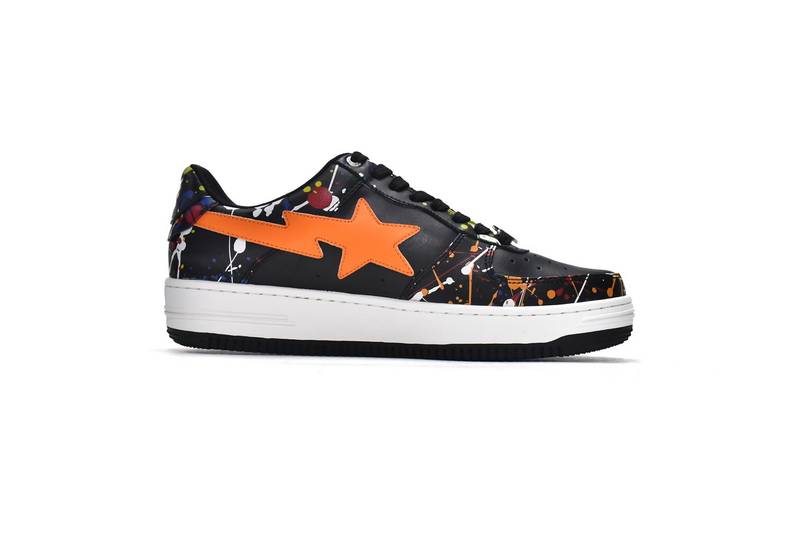 Bape Sk8 Sta Low Splash black orange
