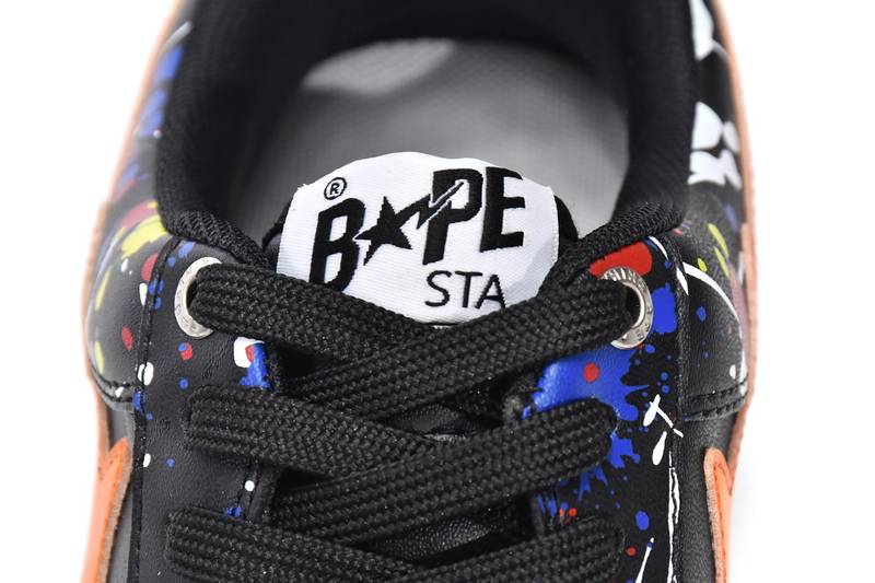 Bape Sk8 Sta Low Splash black orange