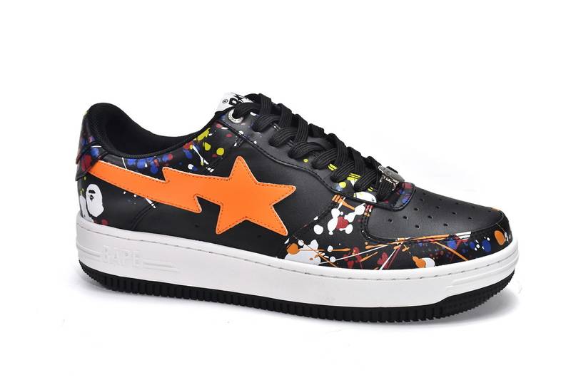 Bape Sk8 Sta Low Splash black orange
