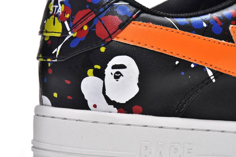 Bape Sk8 Sta Low Splash black orange