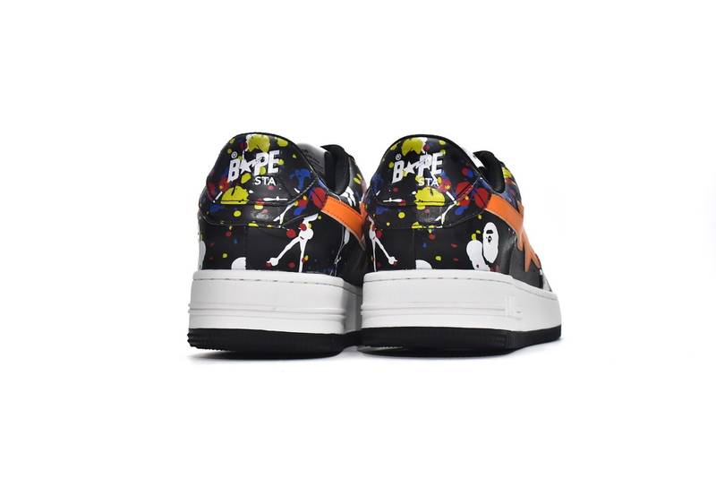 Bape Sk8 Sta Low Splash black orange