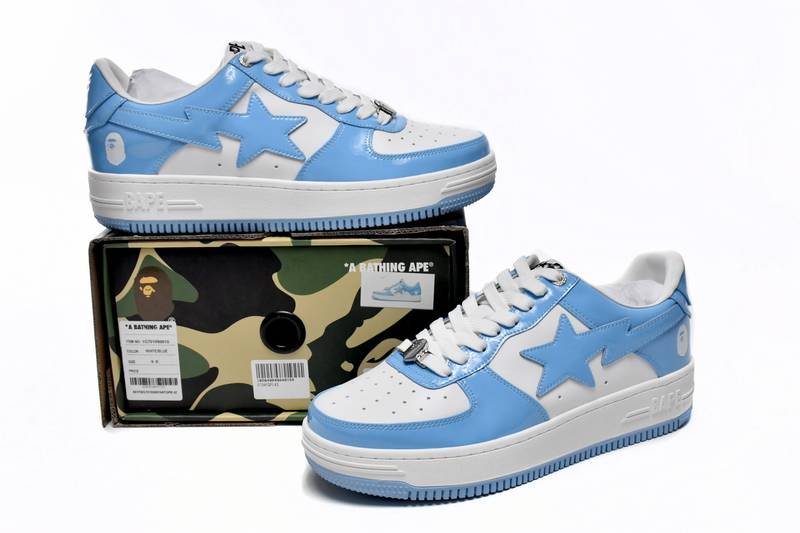Bape Sk8 Sta Low White Blue