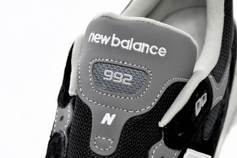 New Balance 992 Black Grey Suede