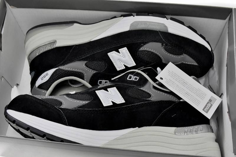 New Balance 992 Black Grey Suede