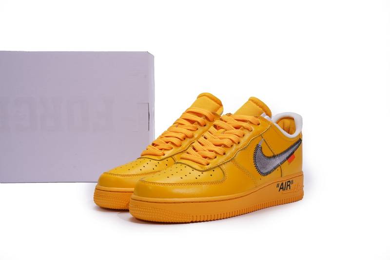 Nike Air Force 1 Low OFF-WHITE University Gold Metallic Silver
