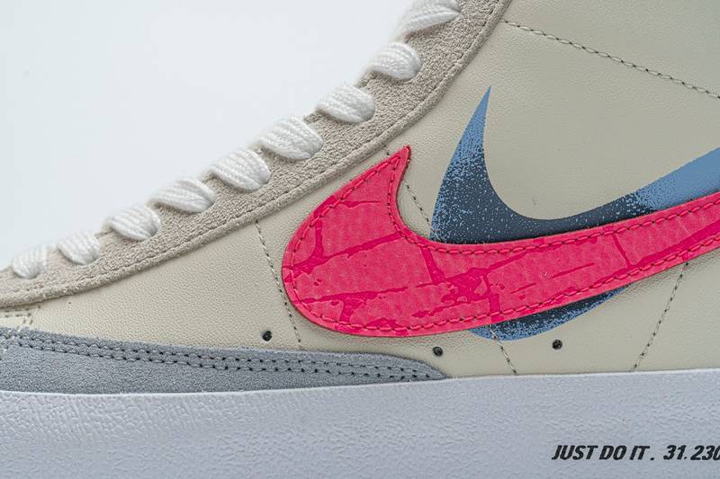 Nike Blazer Mid 77 Beige Pink Blue