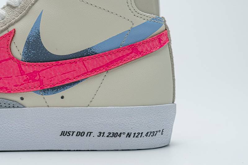 Nike Blazer Mid 77 Beige Pink Blue