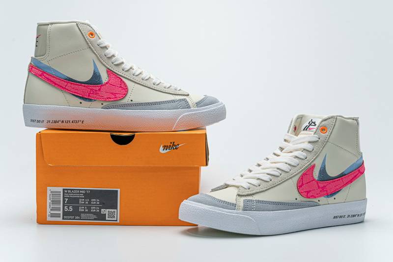 Nike Blazer Mid 77 Beige Pink Blue