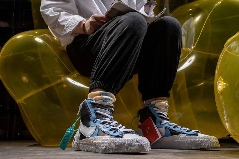 Nike Blazer Mid sacai White Black Legend Blue