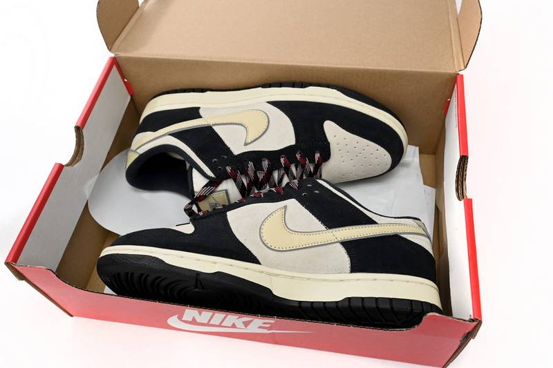 Nike Dunk Low LX Black Suede Team Gold