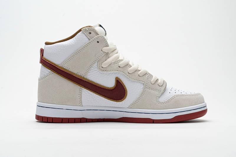 Nike SB Dunk High Sail Bright Crimson