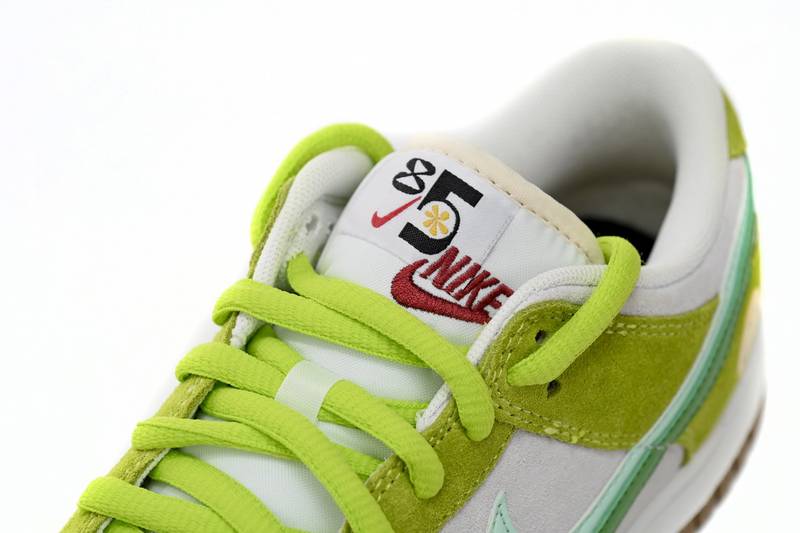 Nk SB Dunk Low “85” Gray Green Apple Double Hook