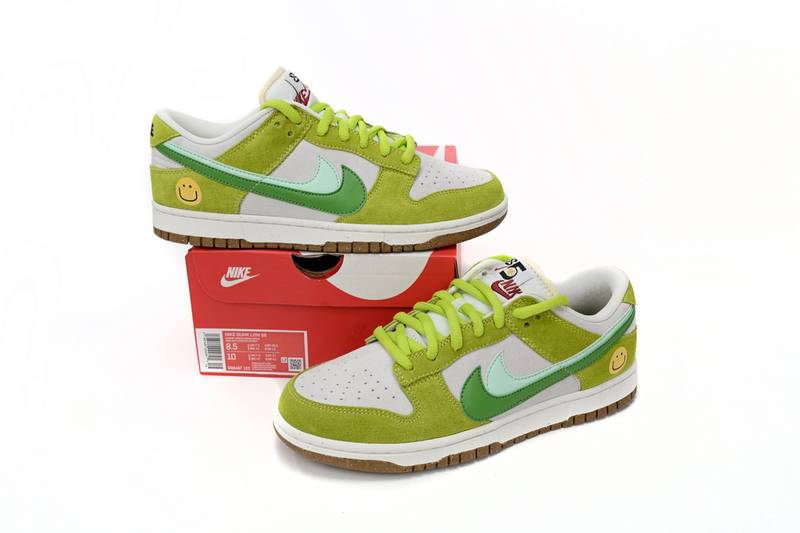Nk SB Dunk Low “85” Gray Green Apple Double Hook