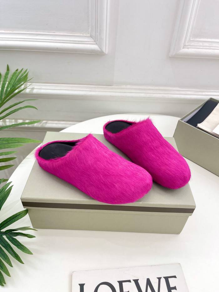 Marni fluffy open back slippers SBMS004601P4122