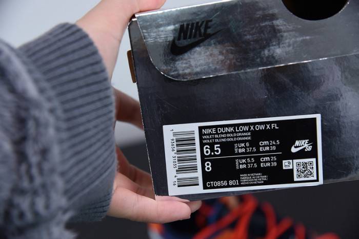 00F x Nike SB Dunk Low Orange Perple White CT0856-801