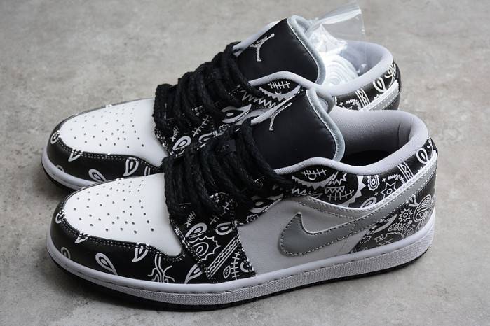 Air Jordan 1 Low Black Medium Grey 553558-040