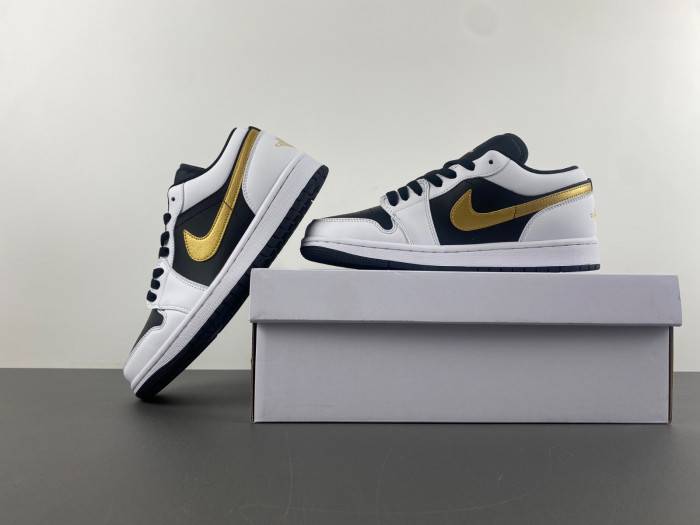 Air Jordan 1 Low “Gold Swoosh” 553558-172