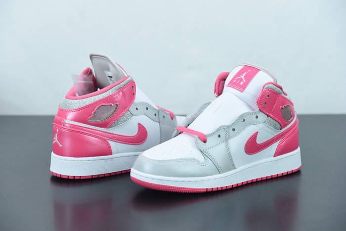 Air Jordan 1 Mid GS ‘Platinum Pink’ – 555112-109