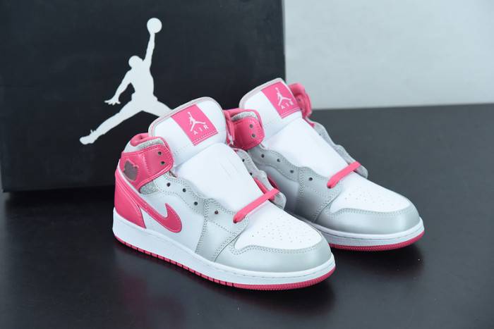 Air Jordan 1 Mid GS ‘Platinum Pink’ – 555112-109