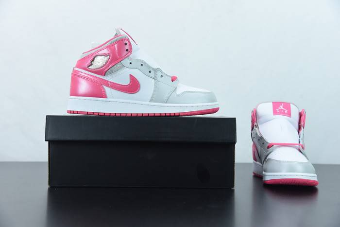 Air Jordan 1 Mid GS ‘Platinum Pink’ – 555112-109