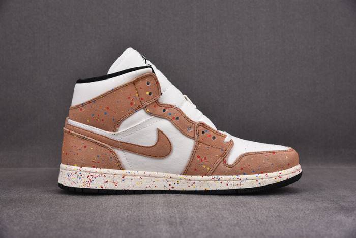 Air Jordan 1 Mid SE ‘Brushstroke Paint Splatter’ DA8005-100