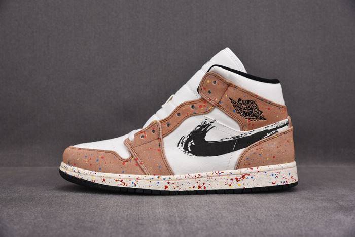Air Jordan 1 Mid SE ‘Brushstroke Paint Splatter’ DA8005-100
