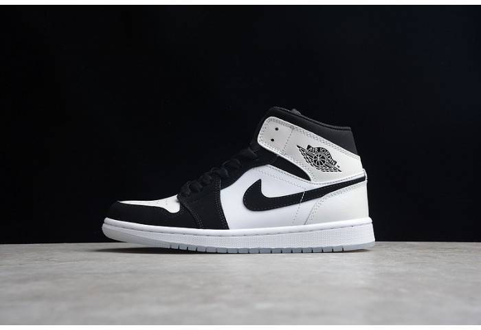 air jordan 1 mid white black Di*m*nd dh6933-100