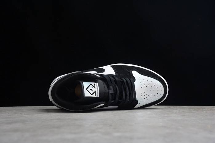 air jordan 1 mid white black Di*m*nd dh6933-100