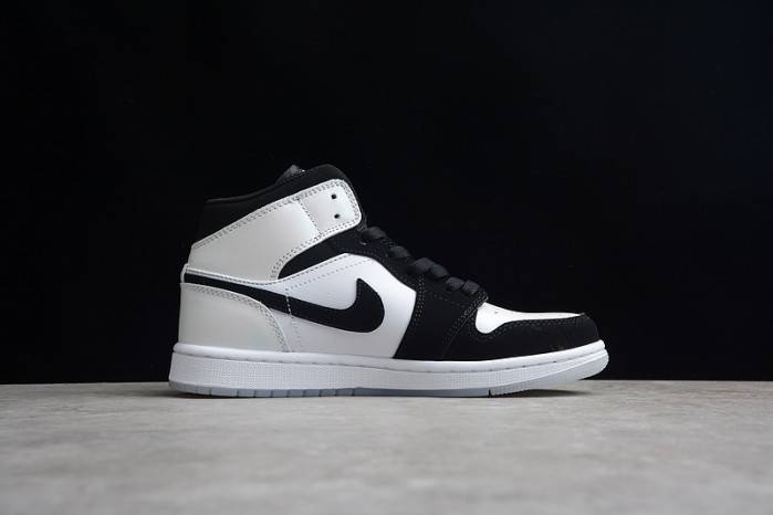 air jordan 1 mid white black Di*m*nd dh6933-100