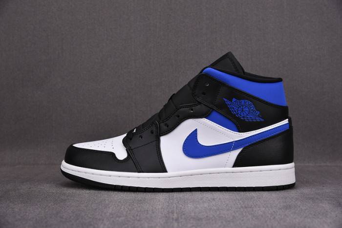 Jordan 1 Mid White Black Royal – 554724-140