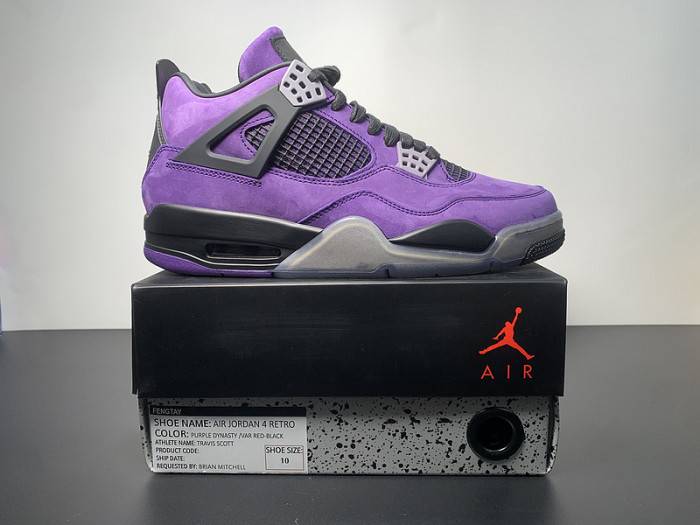 Jordan 4 Retro Travis Scott Purple (Friends and Family) 766296-LN4