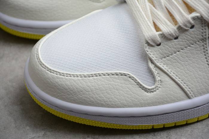 NIKE Air Jordan 1 Mid AJ1 white and yellow DB2822-107