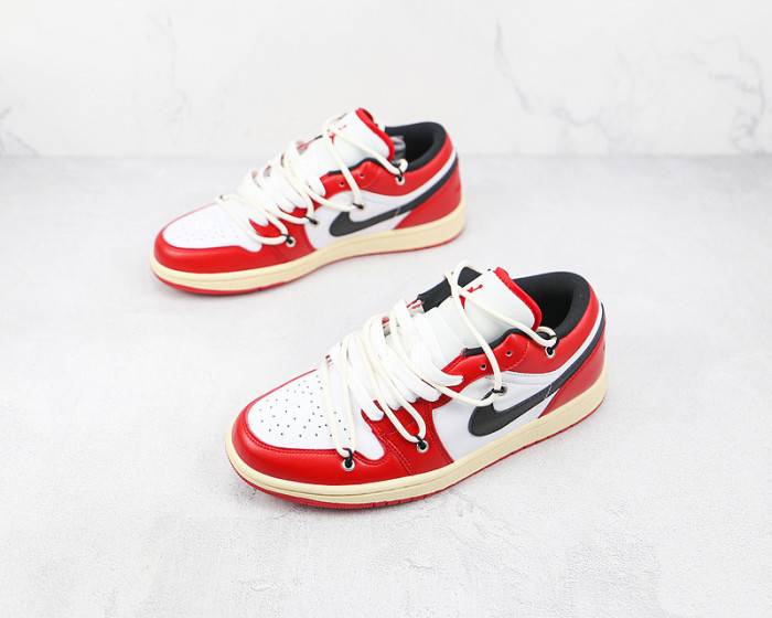 Air Jordan 1 Low White Univeristy Red 553558-118