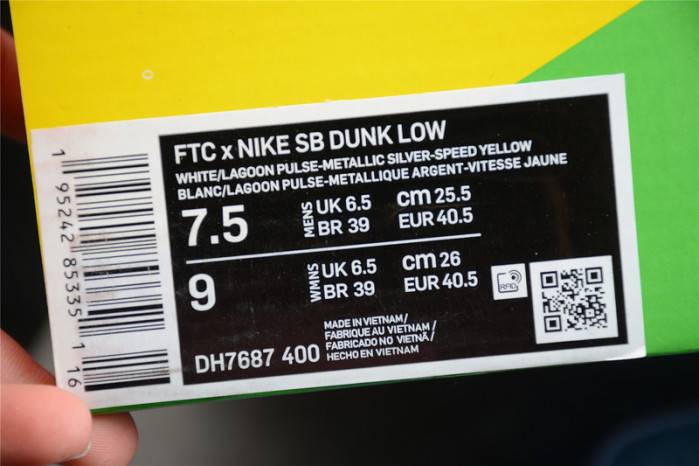 Nike SB Dunk Low FTC Lagoon Pulse – DH7687-400