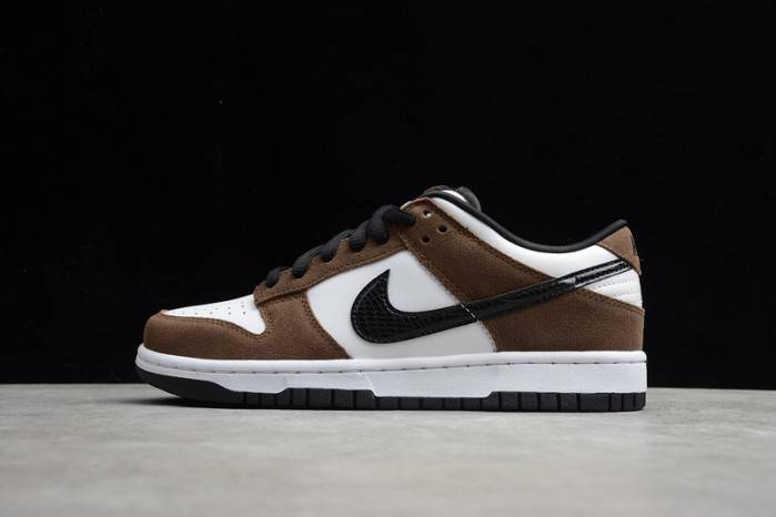 Nike SB Dunk Low White Black Trail End Brown 304292-102