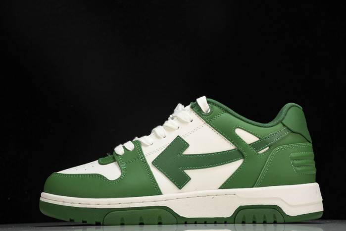 OFF-WHITE Out Of Office “OOO” Low Tops Green White 236121002