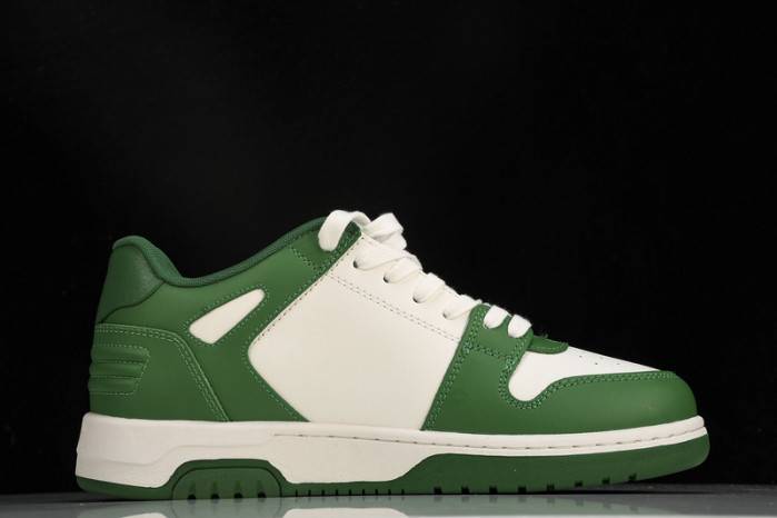 OFF-WHITE Out Of Office “OOO” Low Tops Green White 236121002