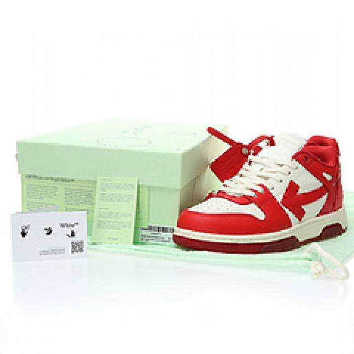 OFF-WHITE Out Of Office “OOO” Low Tops Red 239311708