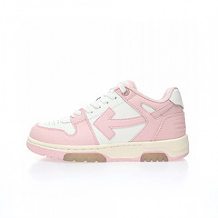 OFF-WHITE Out Of Office “OOO” Low Tops pink White 236121003