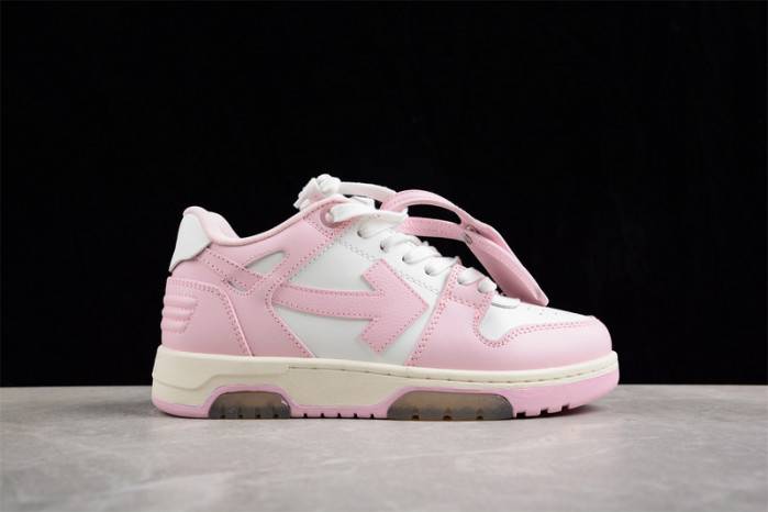 OFF-WHITE Out Of Office “OOO” Low Tops pink White 236121003