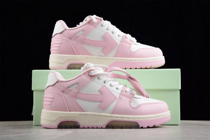 OFF-WHITE Out Of Office “OOO” Low Tops pink White 236121003