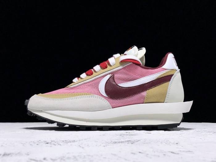 Sacai x Nike LVD Waffle Daybreak SWH Pink Red White BV0073-500